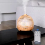 Bird Cage Wood Graphic Aromatherapy Machine Ultrasonic Smart Home Colorful Night Light Hollow Humidifier - Image 5