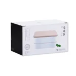 Office Double-layer Separated Lunch Box Wooden Portable Microwaveable Heating Student Bento Box with Cutlery - Image 4
