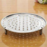 2 PCS Multifunctional Stainless Steel Three-leg Steamed Bun Steamed Rack - Image 2