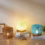 USB Square Sepak Takraw Table Lamp Bedroom Bedside Decorative Light, Spec: - Image 5