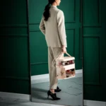 Cosmetic Storage Box Dustproof Skin Care Products Desktop LED With Mirror Shelf - Image 7