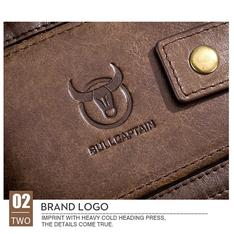 TBD0582257501_B4.webp BUFF CAPTAIN 231 First Layer Cowhide Zipper Wallet Horizontal Leather Multiple-Card Thicken Album Wallet - Image 5