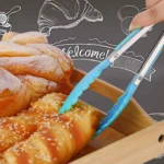 Kitchen Silicone Cooking Salad Stainless Steel Handle Food Clip - Image 10
