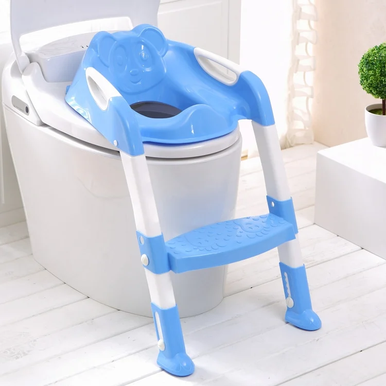 Baby Potty Toilet Chair Training Seat With Adjustable Ladder Infant Anti Slip Folding Toilet Trainer Safety Seats