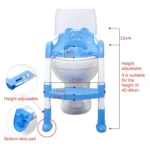 Baby Potty Toilet Chair Training Seat With Adjustable Ladder Infant Anti Slip Folding Toilet Trainer Safety Seats - Image 4