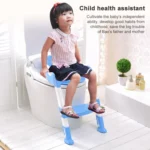 Baby Potty Toilet Chair Training Seat With Adjustable Ladder Infant Anti Slip Folding Toilet Trainer Safety Seats - Image 7