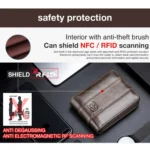 BUFF CAPTAIN 025 Leather Short Horizontal First-Layer Cowhide Wallet Multi-Function Card Tap Wallet - Image 3