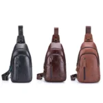 BUFF CAPTAIN 100 Men Leather Crossbody Shoulder Bag First-Layer Cowhide Multi-Function Sports Casual Chest Bag - Image 2