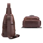 BUFF CAPTAIN 110 Men Leather Shoulder Bag First-Layer Cowhide Leather Multi-Function Chest Bag - Image 2