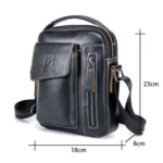 BUFF CAPTAIN 037 First-Layer Cowhide Messenger Bag Male Sports Soft Leather Shoulder Bag - Image 3
