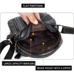BUFF CAPTAIN 037 First-Layer Cowhide Messenger Bag Male Sports Soft Leather Shoulder Bag - Image 4