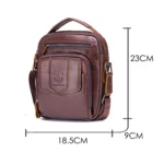 BUFF CAPTAIN 777 Men Leather Shoulder Bag First-Layer Cowhide Retro Large Capacity Satchel - Image 3