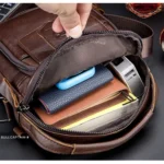 BUFF CAPTAIN 777 Men Leather Shoulder Bag First-Layer Cowhide Retro Large Capacity Satchel - Image 4