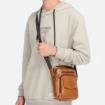 BUFF CAPTAIN 777 Men Leather Shoulder Bag First-Layer Cowhide Retro Large Capacity Satchel - Image 6