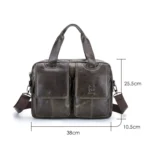 BUFF CAPTAIN 042 Men Leather Multi-Function Shoulder Messenger Bag First-Layer Cowhide Portable Briefcase - Image 2