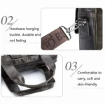 BUFF CAPTAIN 042 Men Leather Multi-Function Shoulder Messenger Bag First-Layer Cowhide Portable Briefcase - Image 4