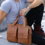 BUFF CAPTAIN 042 Men Leather Multi-Function Shoulder Messenger Bag First-Layer Cowhide Portable Briefcase - Image 6