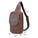 BUFF CAPTAIN 133 Men Leather Retro Shoulder Bag Diagonal Leather Bag - Image 3