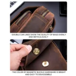 BUFF CAPTAIN 133 Men Leather Retro Shoulder Bag Diagonal Leather Bag - Image 7