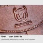 BUFF CAPTAIN 044 14 Inch Portable Computer Briefcase Men Leather Shoulder Messenger Bag - Image 4