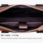 BUFF CAPTAIN 044 14 Inch Portable Computer Briefcase Men Leather Shoulder Messenger Bag - Image 5