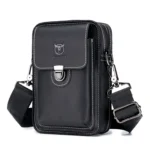 BUFF CAPTAIN 075 Men Belt Mobile Phone Waist Bag First-Layer Cowhide Multi-Function Diagonal Bag