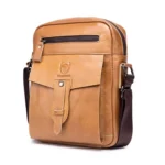 BUFF CAPTAIN 053 Men Leather Shoulder Messenger Bag First-Layer Cowhide Large Capacity Briefcase, Specification：