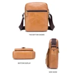 BUFF CAPTAIN 053 Men Leather Shoulder Messenger Bag First-Layer Cowhide Large Capacity Briefcase, Specification： - Image 4