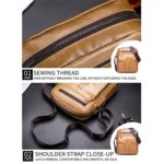 BUFF CAPTAIN 053 Men Leather Shoulder Messenger Bag First-Layer Cowhide Large Capacity Briefcase, Specification： - Image 5