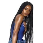 B1104 Long Hair Stretch Mesh Chemical Fiber Headgear Braid Wig - Image 2