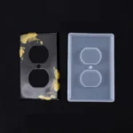 Crystal Epoxy Mirror Porous Socket Button Data Line Switch Panel Silicone Mold - Image 7