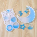 DIY Windbell Epoxy Mold Moon Pendant Wind Bell Hanging Set Mold, Style: - Image 6