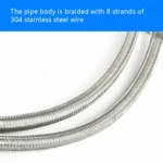 Weave Stainless Steel Flexible Plumbing Pipes Cold Hot Mixer Faucet Water Pipe Hoses High Pressure Inlet Pipe - Image 5