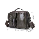 BULL CAPTAIN 036 Men Leather Shoulder Bag Retro First-Layer Cowhide Messenger Bag - Image 3