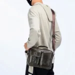 BULL CAPTAIN 036 Men Leather Shoulder Bag Retro First-Layer Cowhide Messenger Bag - Image 7