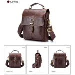 BUFF CAPTAIN 302 First-Layer Cowhide Men Casual Shoulder Bag Leather Retro Briefcase - Image 7