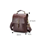 BUFF CAPTAIN 302 First-Layer Cowhide Men Casual Shoulder Bag Leather Retro Briefcase - Image 2