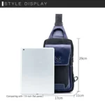 BUFF CAPTAIN 9999 Leather Men Chest Bag First-Layer Cowhide Casual Shoulder Bag - Image 3