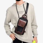 BUFF CAPTAIN 9999 Leather Men Chest Bag First-Layer Cowhide Casual Shoulder Bag - Image 7