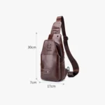 BUFF CAPTAIN 087 Men Leather Shoulder Bag First-Layer Cowhide Sports Chest Bag - Image 2