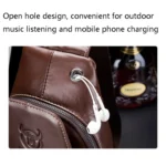 BUFF CAPTAIN 087 Men Leather Shoulder Bag First-Layer Cowhide Sports Chest Bag - Image 5