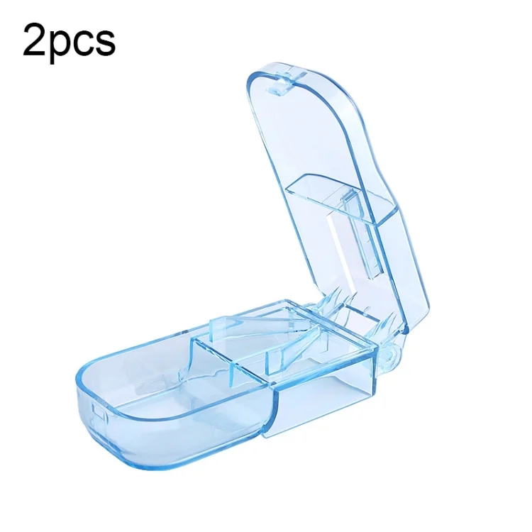 TBD0583441201A.webp 2pcs R8335 Transparent Medicine Cutter Food Grade Plastic Split Cartridge Pill Separator - Image 1