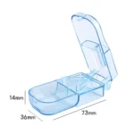 2pcs R8335 Transparent Medicine Cutter Food Grade Plastic Split Cartridge Pill Separator - Image 7