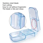 2pcs R8335 Transparent Medicine Cutter Food Grade Plastic Split Cartridge Pill Separator - Image 4