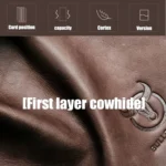 BULL CAPTAIN 028 Long Buckle Retro Cowhide Multi-Function Wallet (Black) - Image 7