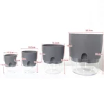 Transparent Plastic Double-Layer Water Storage Automatic Water-Absorbing Flowerpot - Image 2