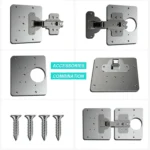 Stainless Steel Hinge Repair Installer, Specification: Single Plate +8 screw - Image 2