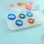 3 in 1 DIY Crystal Dripping Ring Pendant Silicone Mold Arc-Shaped Section Ring Mold - Image 5