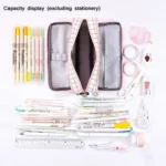 Angoo Double-Open Multi-Layer Stationery Pencil Case Multifunctional Cosmetic Bag - Image 5