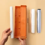 TM21006 3-In-1 Fresh Film Cutter Kitchen Garbage Bag Storage Racks Plastic Wrap Storage Rack - Image 4